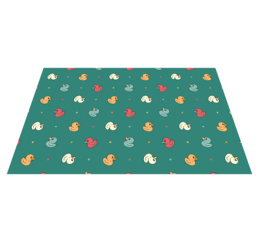 çok renkli lastik ördekler modern placemats - TenStickers