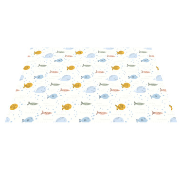 Rajzfilm többszínű hal modern tányéralátétek - TenStickers