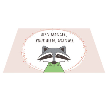 Mantel individual original Mapache y come bien - TenVinilo