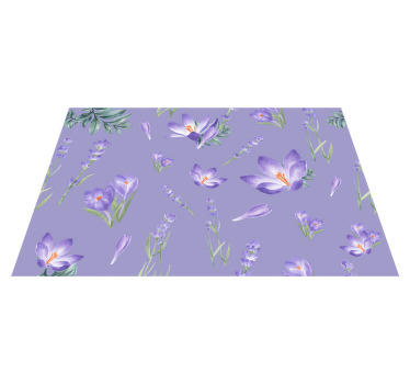 Vintage lilla blomster spisebrikke original - Tenstickers