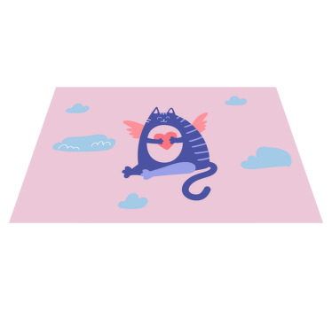 Individuais de mesa infantis Adorável gato voador - TenStickers