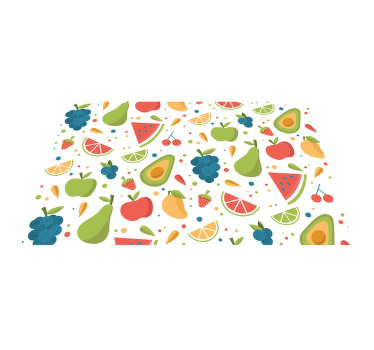 Individuais de mesa originais Desenho de frutas padrão - TenStickers