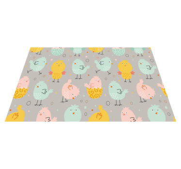 Mantel individual original Lindos colores pastel de pollo - TenVinilo