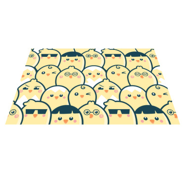 Kule kyllinger rader spisebrikke original - Tenstickers