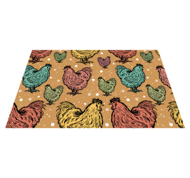 Galos rústicos detalhados individuais de mesa de vinil - TenStickers