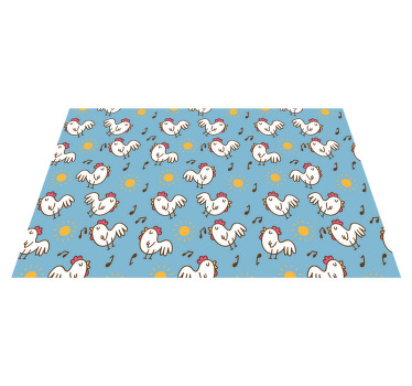 Modrá s vinylovými prostírání kuřat - TenStickers