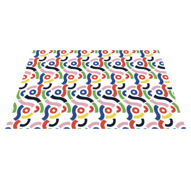 Abstrakt geometrisk maleri originale dækkeservietter - TenStickers