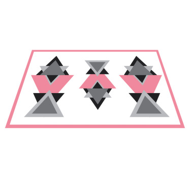 Trekanter abstrakt kunst spisebrikke original - Tenstickers