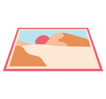 Mountain and sun abstract  original placemats - TenStickers