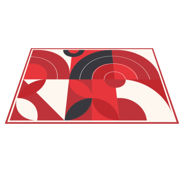 Røde geometriske kunst originale dækkeservietter - TenStickers