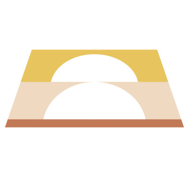 Oryginalne podkładki na stół Dwa półkola geometryczna sztuka - TenStickers