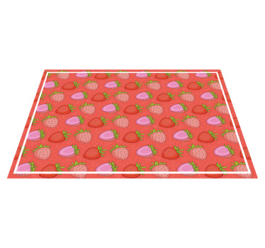 Söta rosa jordgubbar moderna bordstabletter - Tenstickers