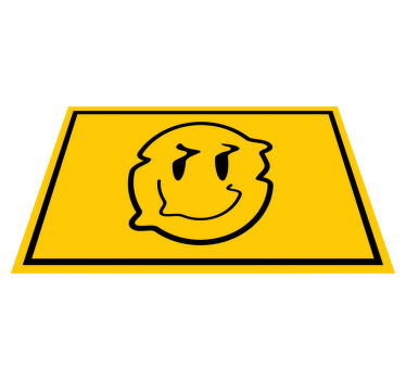 Individuais de mesa originais Sorriso amarelo distorcido - TenStickers