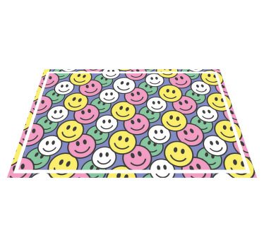 Mantel individual original Patrón de emoji colorido. - TenVinilo