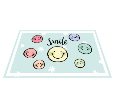 Individuais de mesa originais Emoticons de sorriso colorido de gi - TenStickers