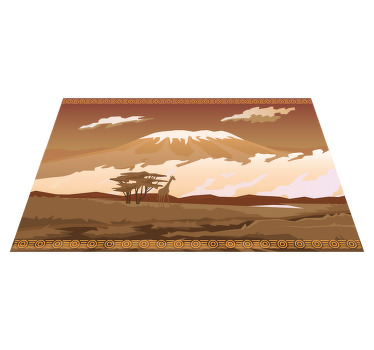 Manteles individuales de vinilo kilimanjaro brown landscape - TenVinilo