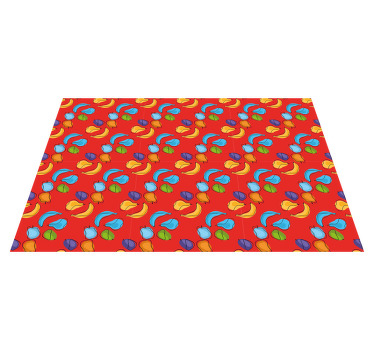 Colorful doodle fruit  original placemats - TenStickers
