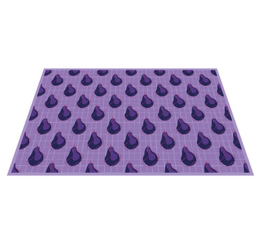Purple pear fruits doodle  original placemats - TenStickers