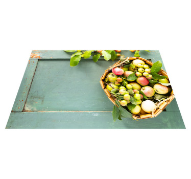Fresh apple basket Vinyl placemats - TenStickers
