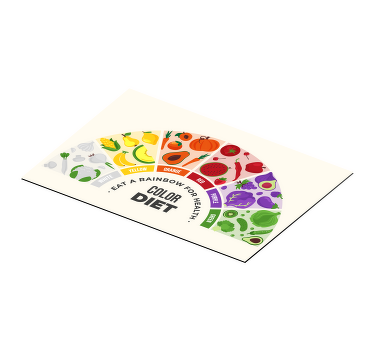 Tischset Text Regenbogen essenswagen - TenStickers