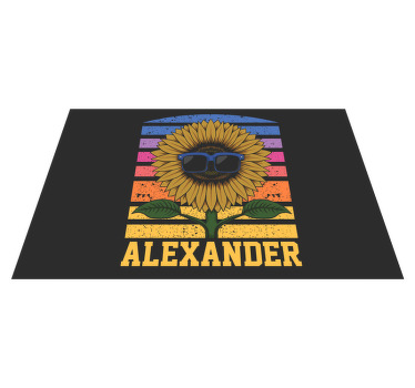 Tovaglietta americana testo Girasole freddo arcobaleno - TenStickers