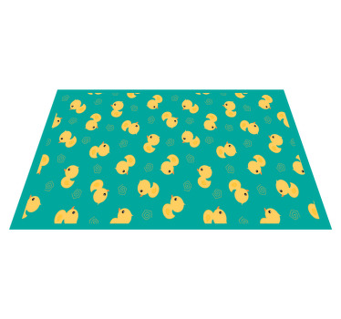 Mantel individual moderno Patrón de patos amarillos de plástico - TenVinilo