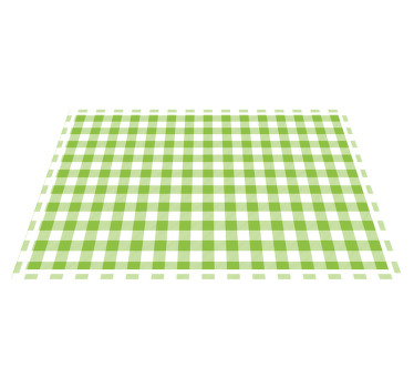 Mantel individual moderno Diseño de cuadros verdes a cuadros - TenVinilo