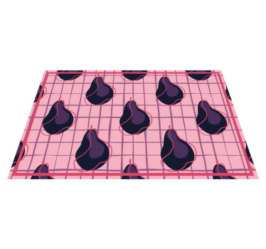 Checked pattern with pears modern placemats - TenStickers