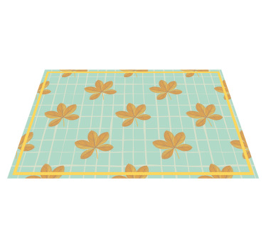 Kostkovaný vzor s květinami moderní prostírání - TenStickers