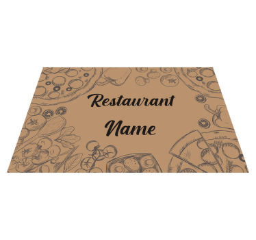 Mantel individual restaurante Nombre personalizable con ingredien - TenVinilo