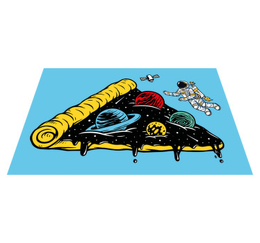 Individual mesa original rebanada con temática espacial - TenVinilo