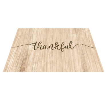 Thankful wooden quote placemats - TenStickers