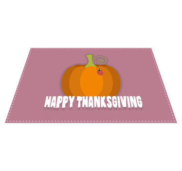 Thanksgiving pumpkin quote placemats - TenStickers