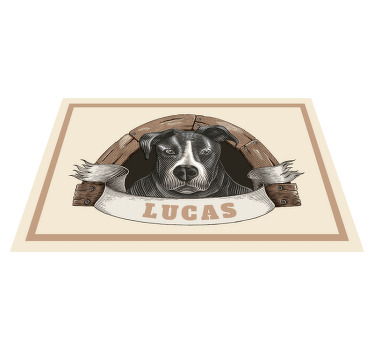 Placemat met naam Hond in een gelijkspel - TenStickers