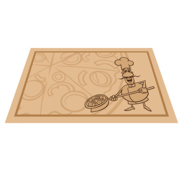 Mantel individual restaurante Sonriente pizzayolo - TenVinilo