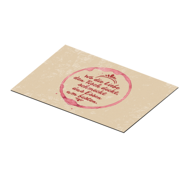 Tischset Text Liebesessen schmeckt am besten - TenStickers