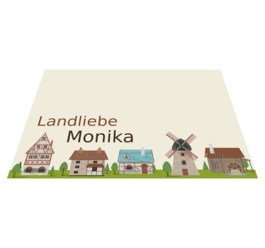 Tischset Text Personalisierte landliebe - TenStickers