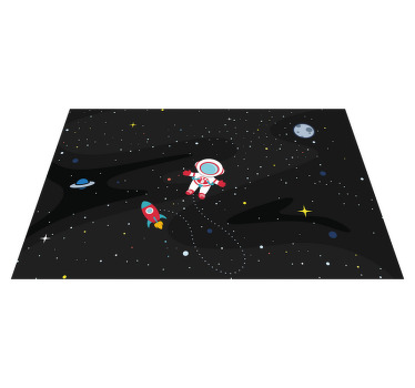 Individuais de mesa originais Astronauta solitário com foguete - TenStickers