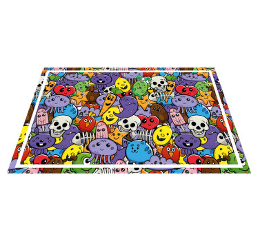 Abstract cartoon design original placemats - TenStickers