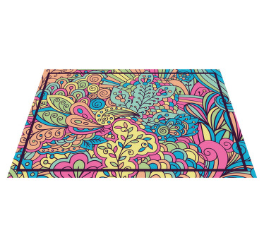 Absztrakt színes növényzet otthoni alátétek - TenStickers