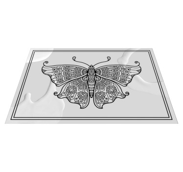 Set de table papillon Mandala noir - TenStickers