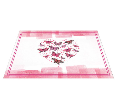 Set de table design nom Coeur de papillons - TenStickers
