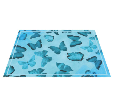 Set de table papillon sticker bleu avec - TenStickers