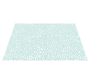 Green white nature pattern original placemats - TenStickers