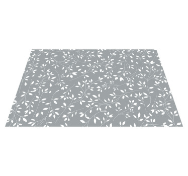 Grå och vita växter mönster original bordstabletter - Tenstickers