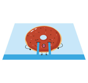 Mantel individual original Rosquilla triste llorando - TenVinilo