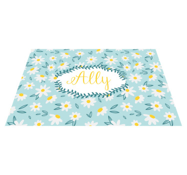 Margaritas virágok egyedi név asztali szőnyeg - TenStickers