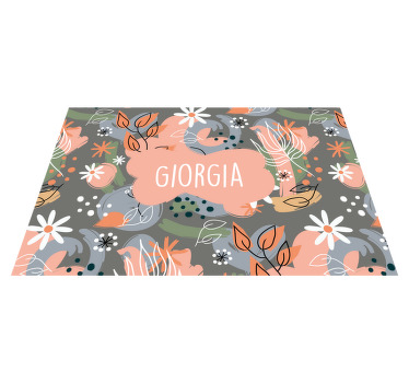 花卉多彩设计个性化餐垫 - TenStickers