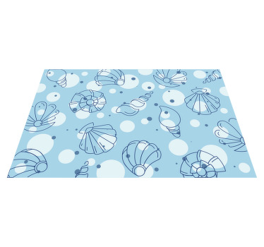 Mønster med skaller rektangulære vinylplader - TenStickers