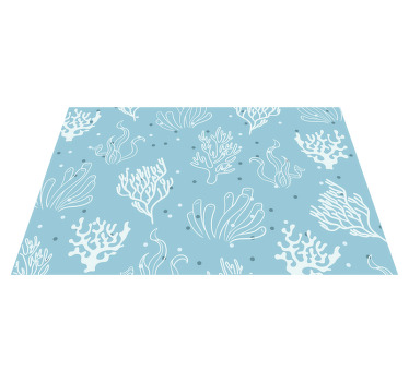 手绘珊瑚图案乙烯基餐垫 - TenStickers